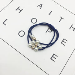 Pearl Elastic Hair Bands for Women - Beauty Care Hair Ties