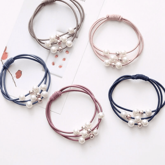 Pearl Elastic Hair Bands for Women - Beauty Care Hair Ties