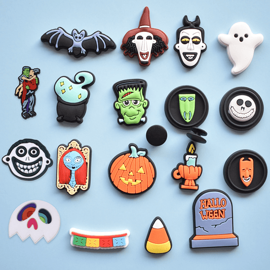 18pcs PVC Halloween Pendant for Clogs Set