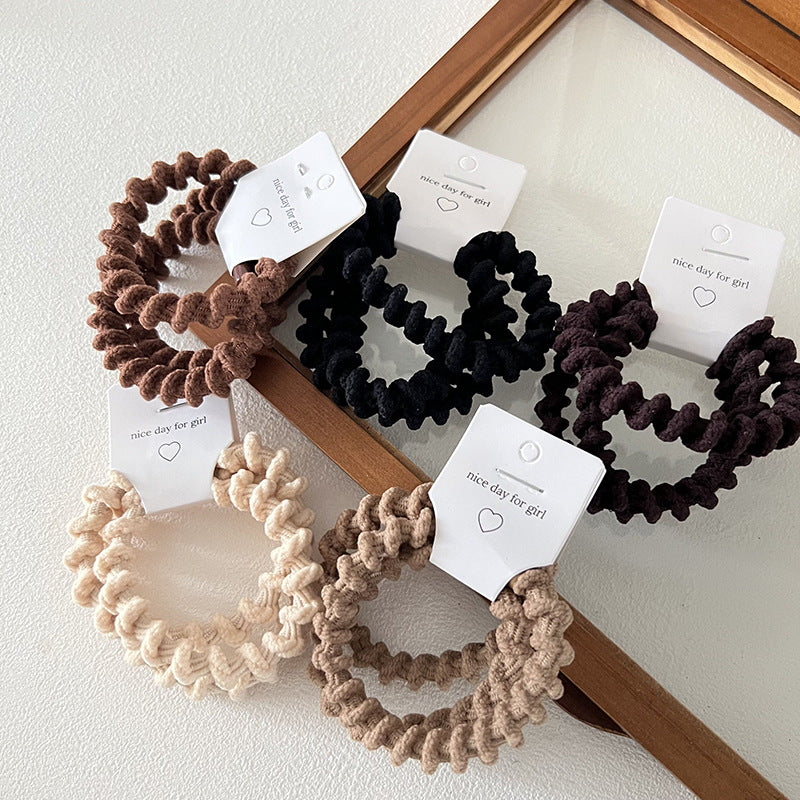 3pcs Spiral Telephone Wire Hair Ring Women's Hair Rope