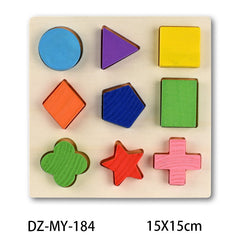 Geometric Shapes Wooden Puzzle Toy for Kids
