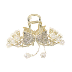 Rhinestone Pearl Hair Claws Hair Clip Hairpin Barrette Girls Ornament
