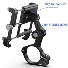 360 Rotatable Aluminum Motorcycle Phone Holder for Cycling