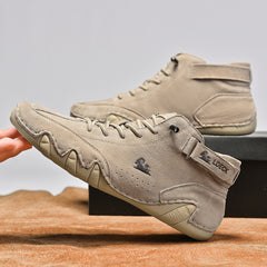 Men's Non Slip Breathable Casual Sneakers Hook And Loop Fastener Boots