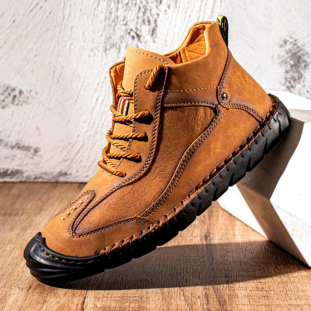 FLYLAND Men's Retro Casual Ankle Boots With Rubber Sole
