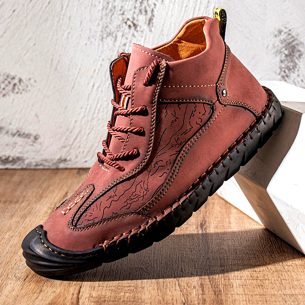 FLYLAND Men's Retro Casual Ankle Boots With Rubber Sole