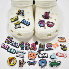 30pc Time Pattern Shoe Charms For Clogs