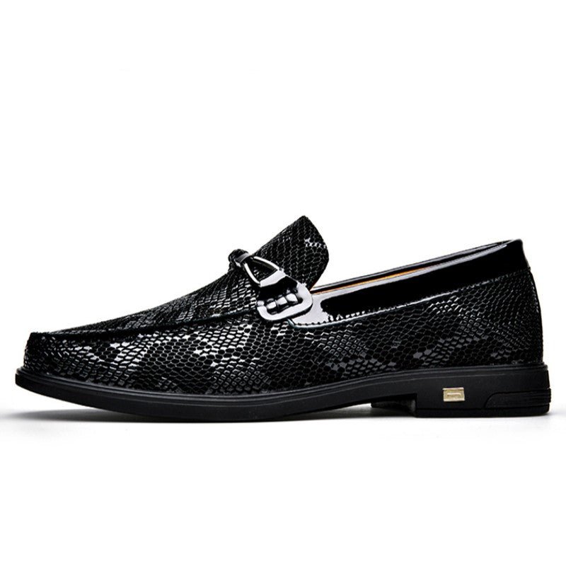 Men's Lightweight Snakeskin Bit Loafer Shoes Slip On Casual Sneakers