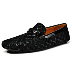 Men's Skull Pattern Slip On Loafer Shoes