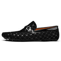 Men's Skull Pattern Slip On Loafer Shoes