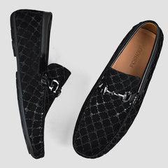 Men's Skull Pattern Slip On Loafer Shoes