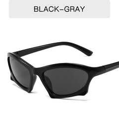 Y2K Wrap Around Sunglasses Irregular Frame Outdoor Eyewear UV400