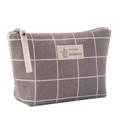Canvas Makeup Bag with Zipper for Travel and Daily Use