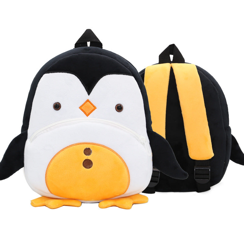 Durable Baby Bags Plush Kid Backpack Engineering Car SchoolBags