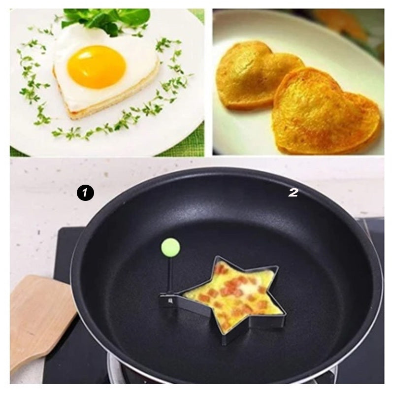 304 Stainless Steel Egg Rings for Perfect Fried Eggs & Omelets