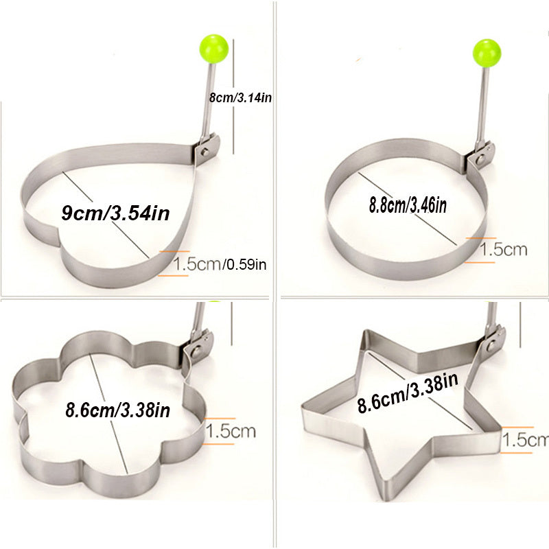 304 Stainless Steel Egg Rings for Perfect Fried Eggs & Omelets