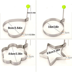 304 Stainless Steel Egg Rings for Perfect Fried Eggs & Omelets