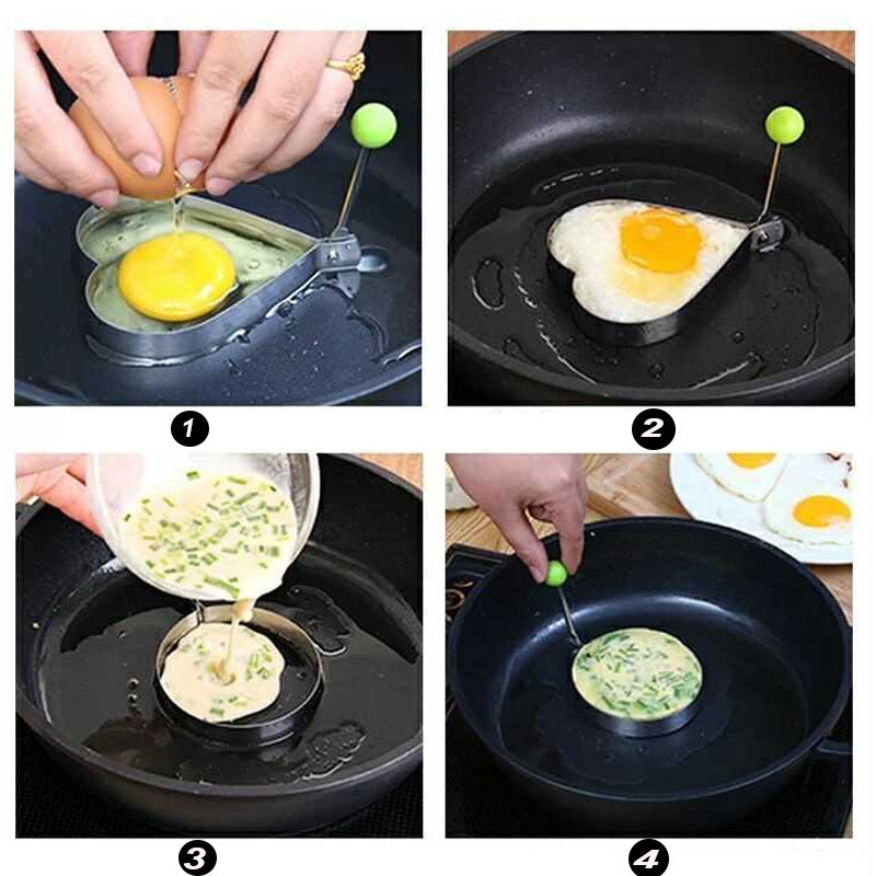 304 Stainless Steel Egg Rings for Perfect Fried Eggs & Omelets