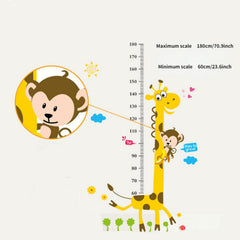 Giraffe Height Growth Chart Wall Stickers for Nursery Decor