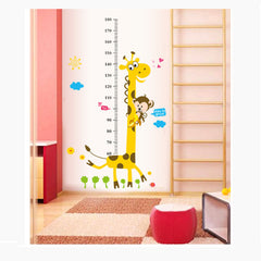 Giraffe Height Growth Chart Wall Stickers for Nursery Decor