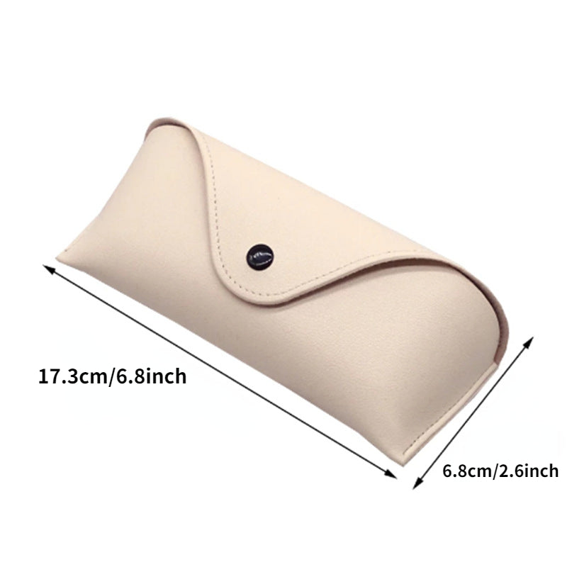 Leather Glasses Case Soft Sunglasses Pouch Slim Women Unisex Eyeglass