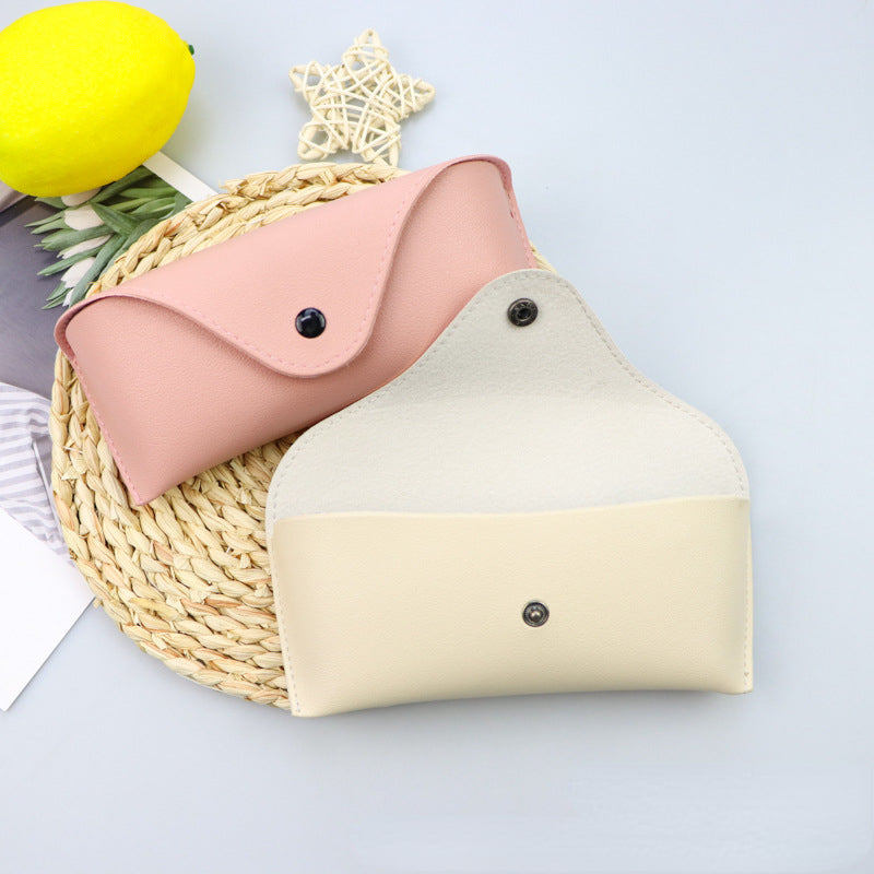 Leather Glasses Case Soft Sunglasses Pouch Slim Women Unisex Eyeglass
