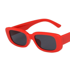 Rectangular Frame Sunglasses Vintage Wide Temple UV400