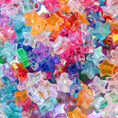 100pcs 10mm Colorful Acrylic Star Spacer Beads Jewelry Making Supplies