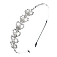 Bridal Rhinestone Heart Headband for Wedding