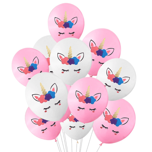 10 Pcs Unicorn Balloon Party Supplies for Birthday Decorations