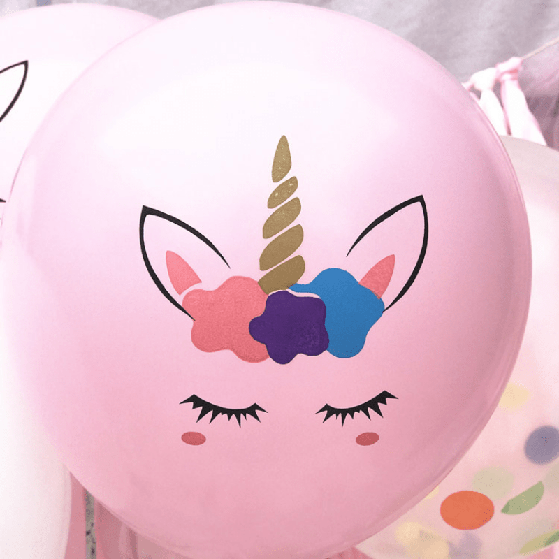 10 Pcs Unicorn Balloon Party Supplies for Birthday Decorations