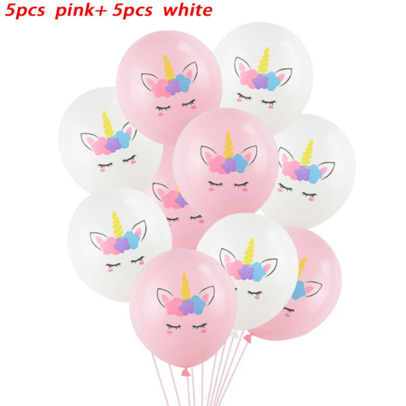 10 Pcs Unicorn Balloon Party Supplies for Birthday Decorations