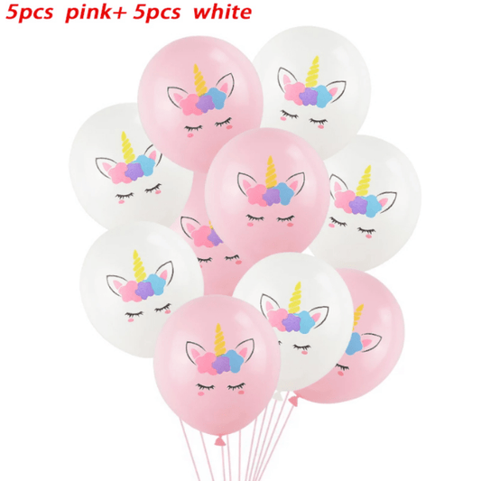 10 Pcs Unicorn Balloon Party Supplies for Birthday Decorations