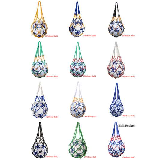 Colorful Football Basketball Bag Net Portable Foldable Sport Training