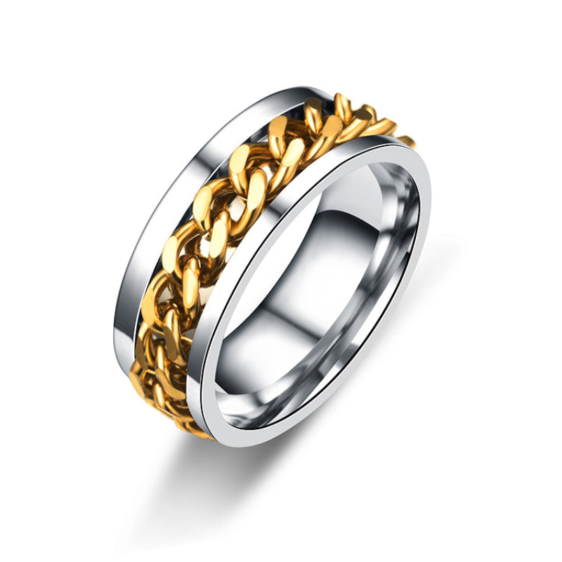 Men's Rotatable Chain Ring Stainless Steel