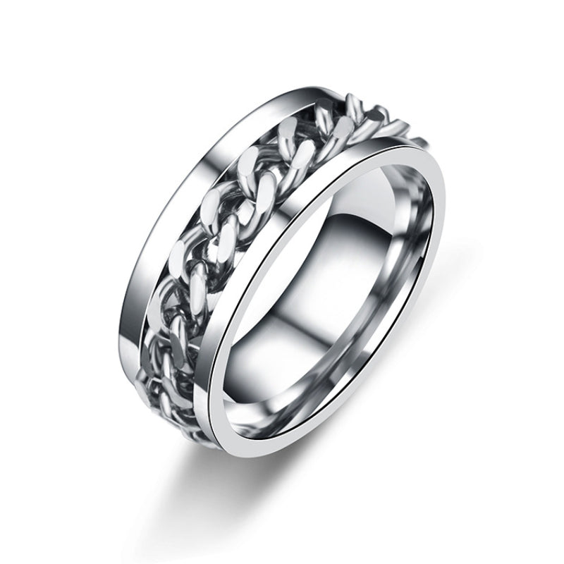Men's Rotatable Chain Ring Stainless Steel