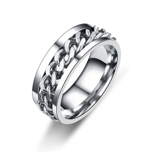Men's Rotatable Chain Ring Stainless Steel