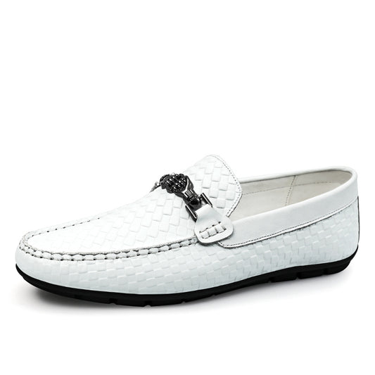 Men's Plaid Bit Loafers Autumn Winter Shoes