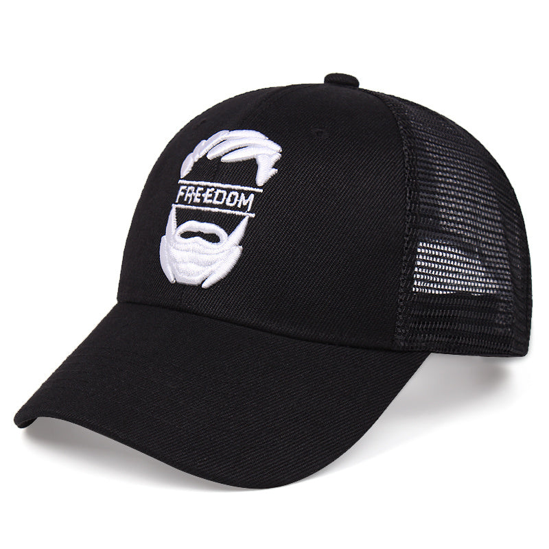 Freedom Embroidery Baseball Cap Mesh Trucker Hat Adjustable Sports Hat
