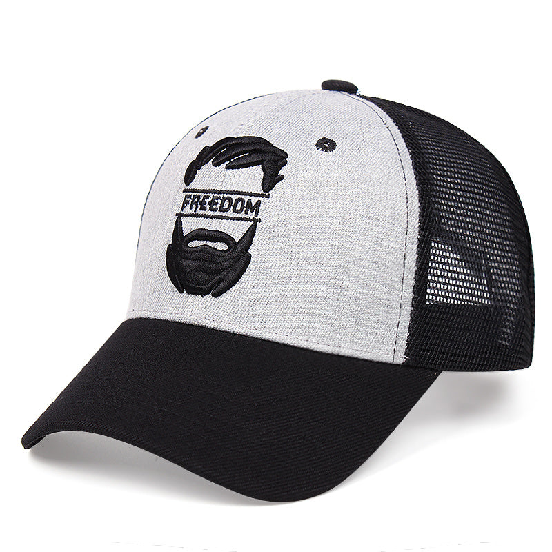 Freedom Embroidery Baseball Cap Mesh Trucker Hat Adjustable Sports Hat