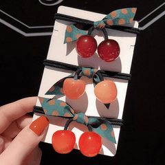 Girls Cherry Hair Ties Elastic Hair Rope Hair Accessories