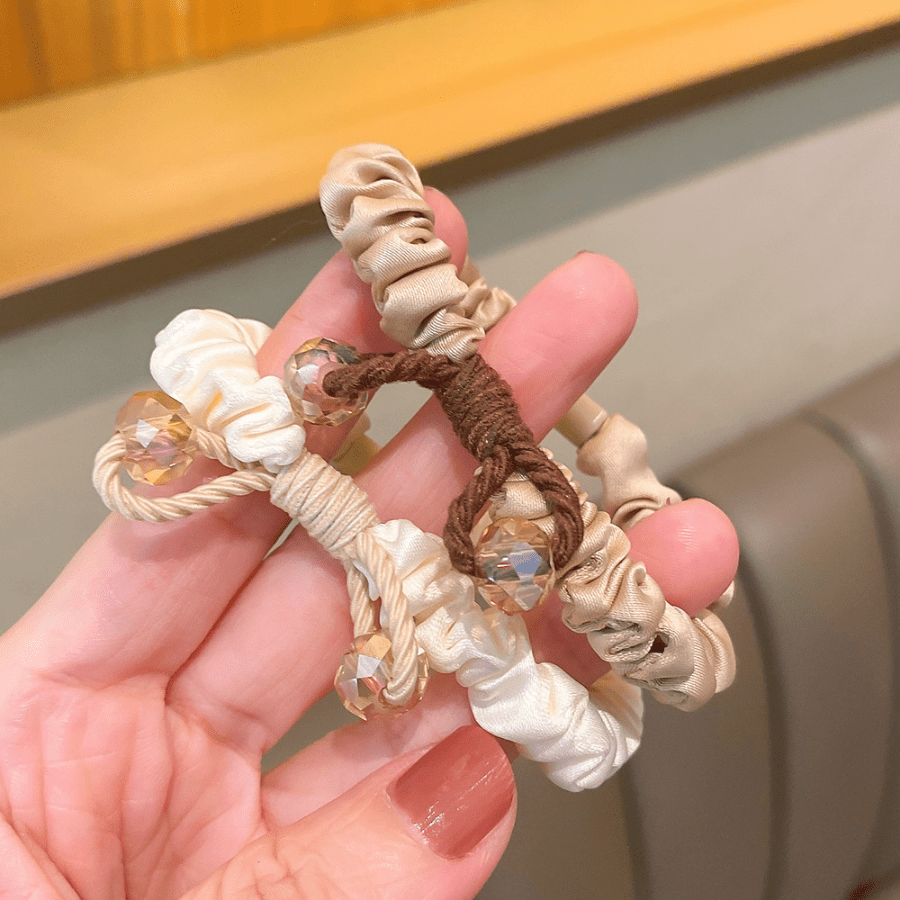 Crystal Hair Ring Solid Hair Rope Women's Hair Accessories