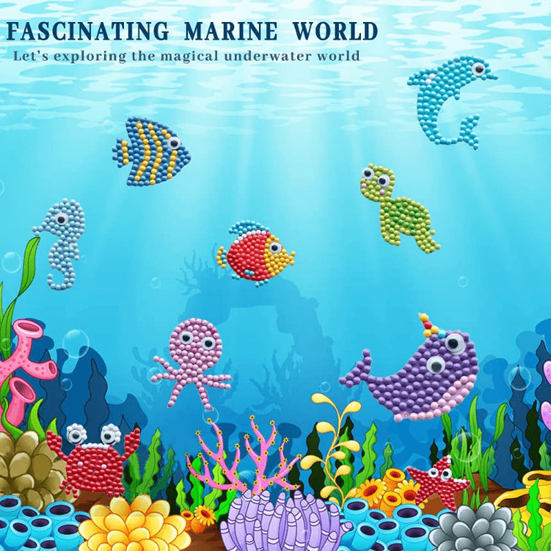 Cartoon Pattern Diamond Painting Sticker Kit for Kids 5D DIY Art Toy