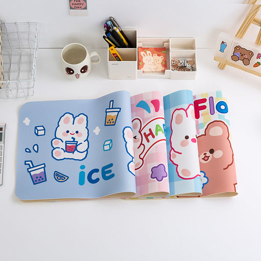 Bear & Bunny Waterproof Mouse Pad for Girls' Dorms