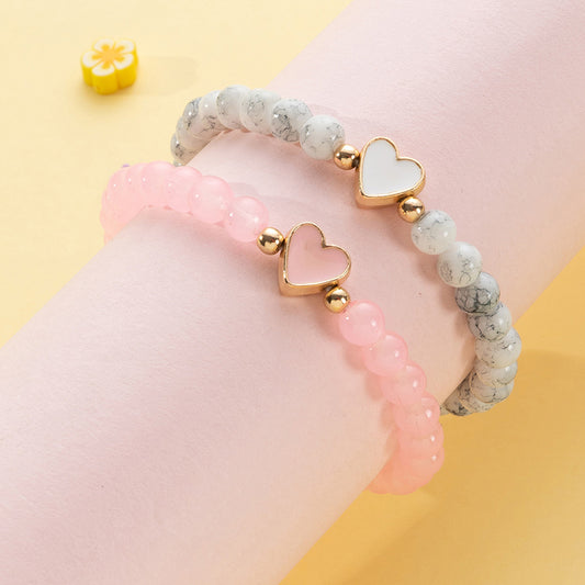 Heart Beaded Bracelet for Baby Girls
