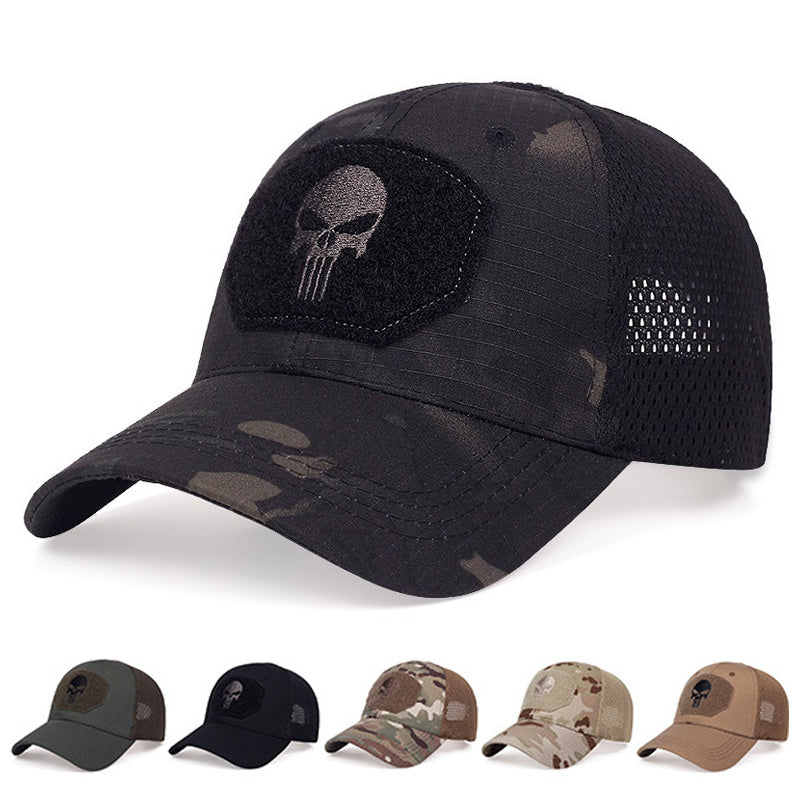 Men's Skull Pattern Tactical Baseball Caps with Camouflage Military Style