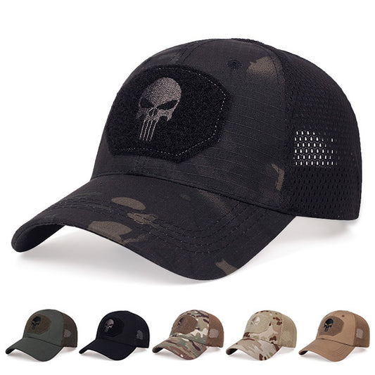 Men's Skull Pattern Tactical Baseball Caps with Camouflage Military Style