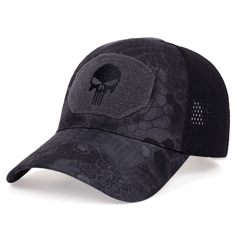 Men's Skull Pattern Tactical Baseball Caps with Camouflage Military Style