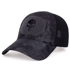 Men's Skull Pattern Tactical Baseball Caps with Camouflage Military Style