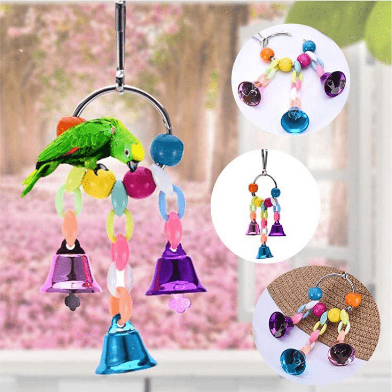 12pcs Parrot Toy Set - Swing Bridge Bells Ball - Exercise Mental Stimulation